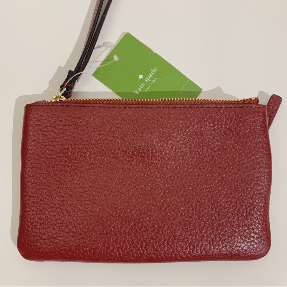 Kate Spade Leather Wristlet Purse Cobble Hill Bee - Picture 4 of 6